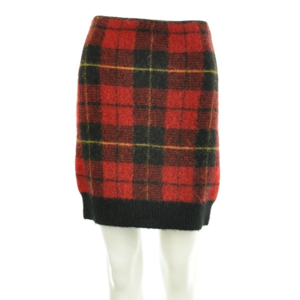 Polo Ralph Lauren Wool Alpaca Plaid Miniskirt